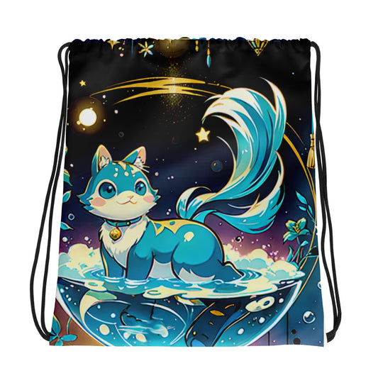 Drawstring bag - Crystal Cat - Anime Illustration