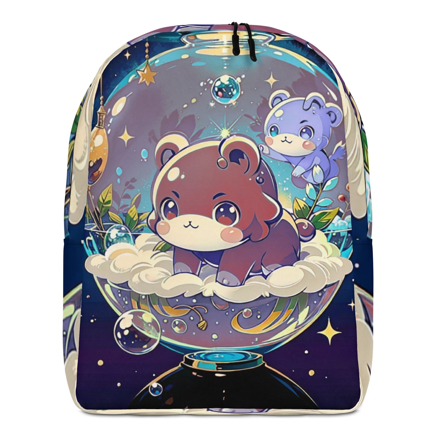 Minimalist Backpack -  Magic Bear - Anime Illustration