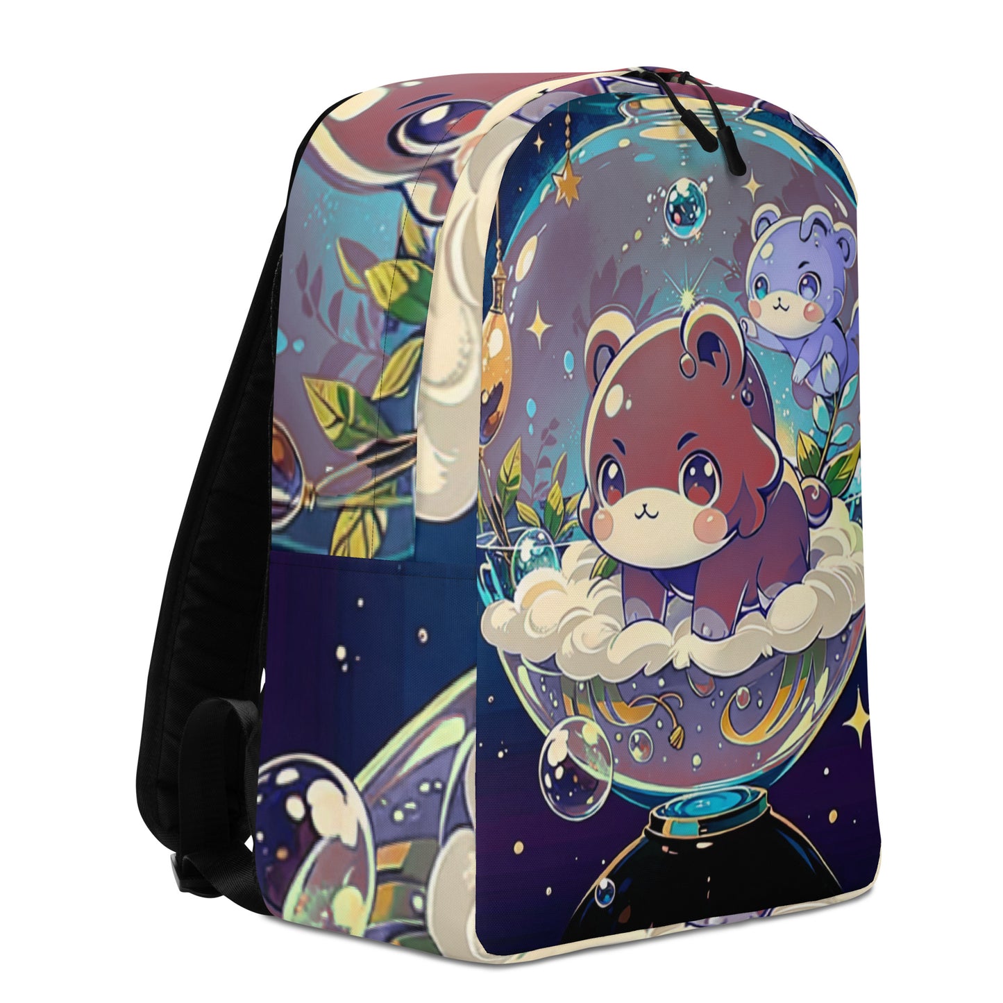 Minimalist Backpack -  Magic Bear - Anime Illustration