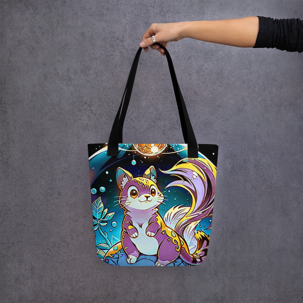 Tote bag - Magic Disco Cat - Anime Illustration