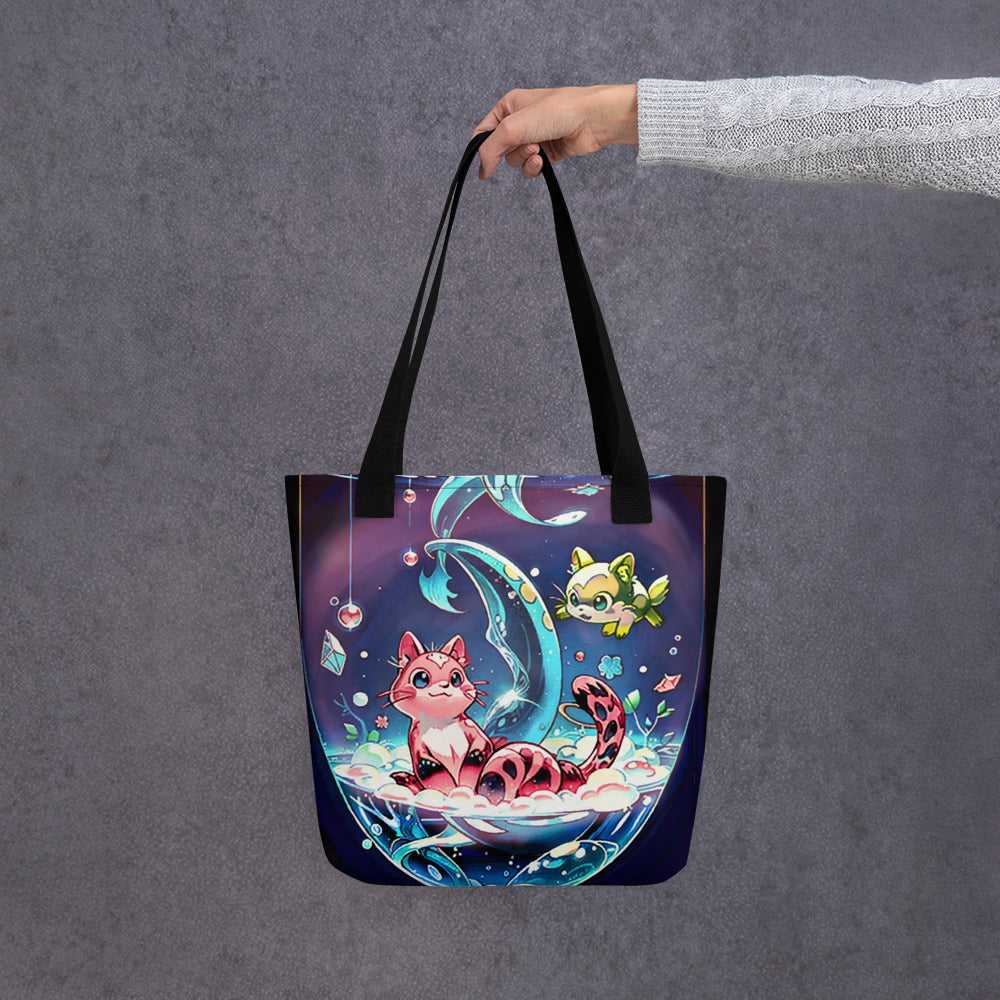 Tote bag - Magical Cats in Vase - Anime Illustration