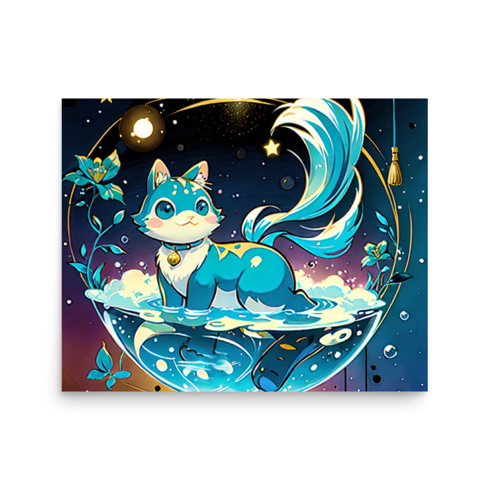 Crystal Cat - Poster - Anime Illustration