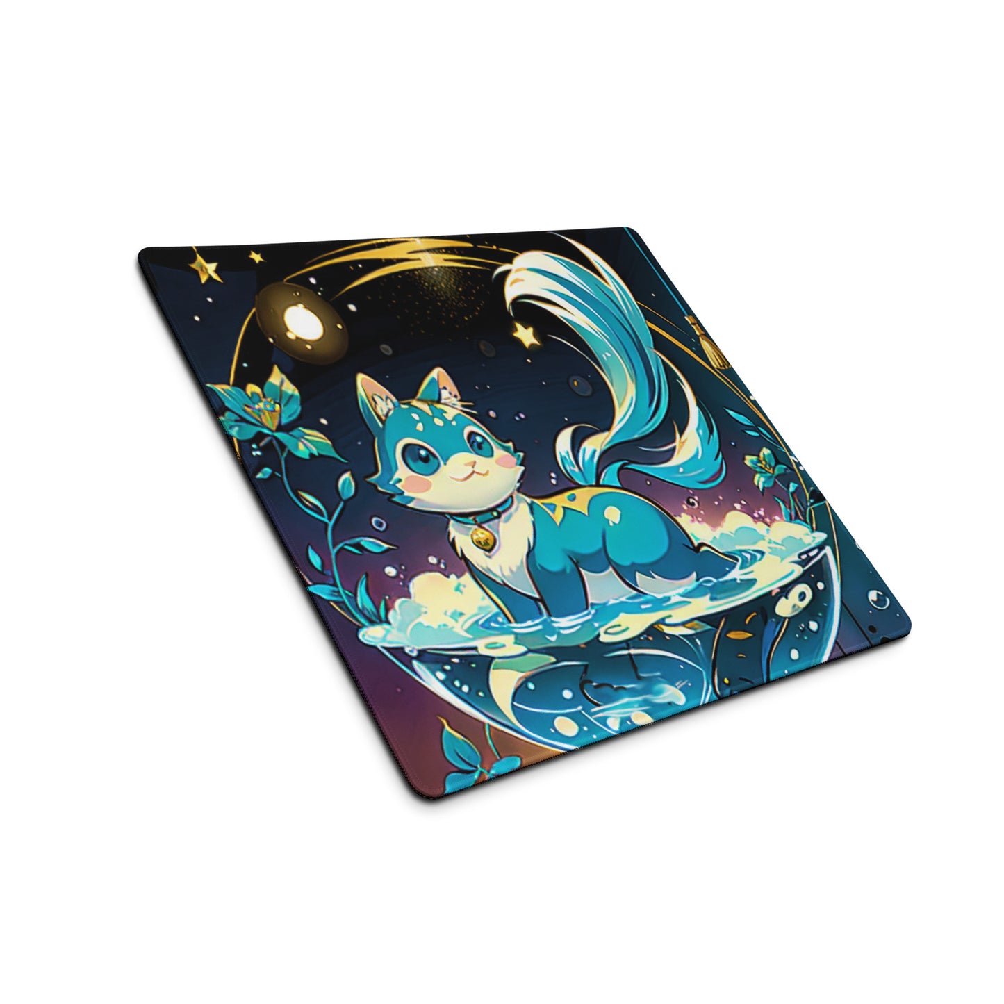 Gaming mouse pad - Crystal Cat - Anime Illustration