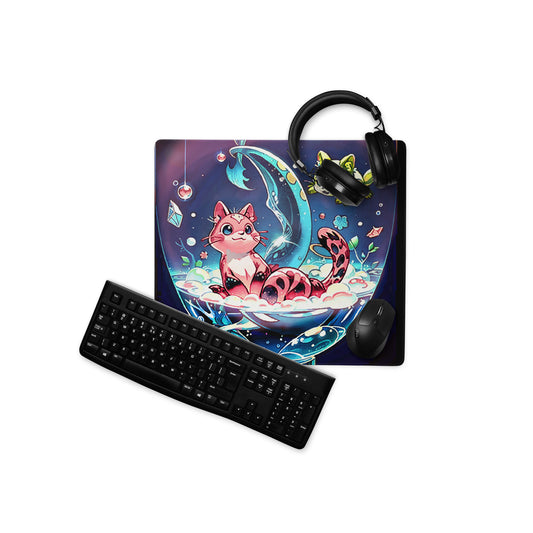 Gaming mouse pad - Magical Cats in Vase - Anime Illustration