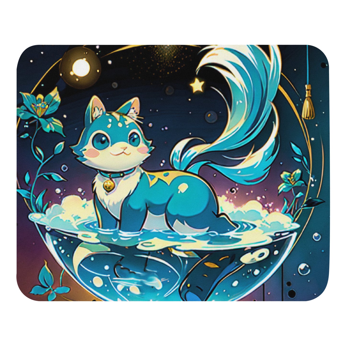 Mouse pad - Crystal Cat - Anime Illustration