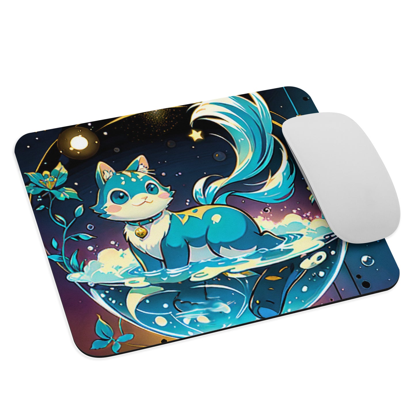 Mouse pad - Crystal Cat - Anime Illustration