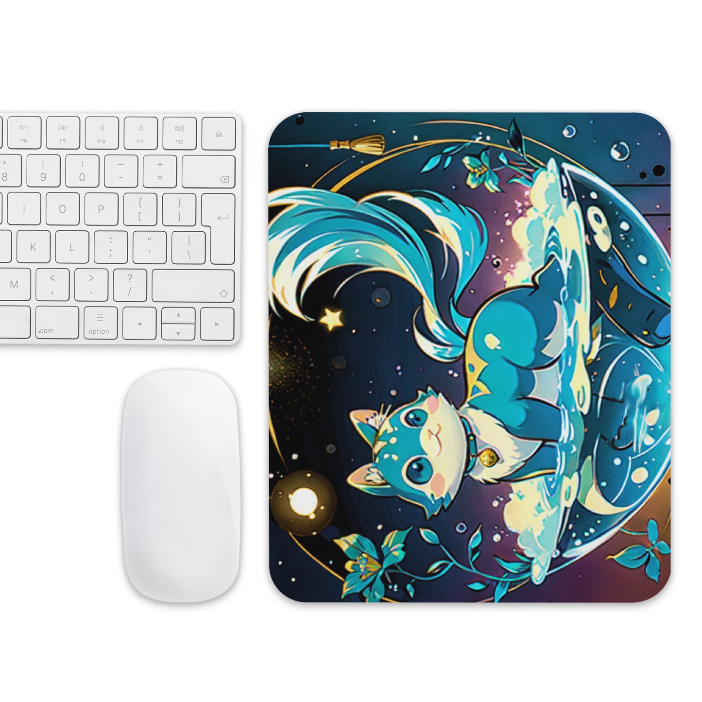 Mouse pad - Crystal Cat - Anime Illustration