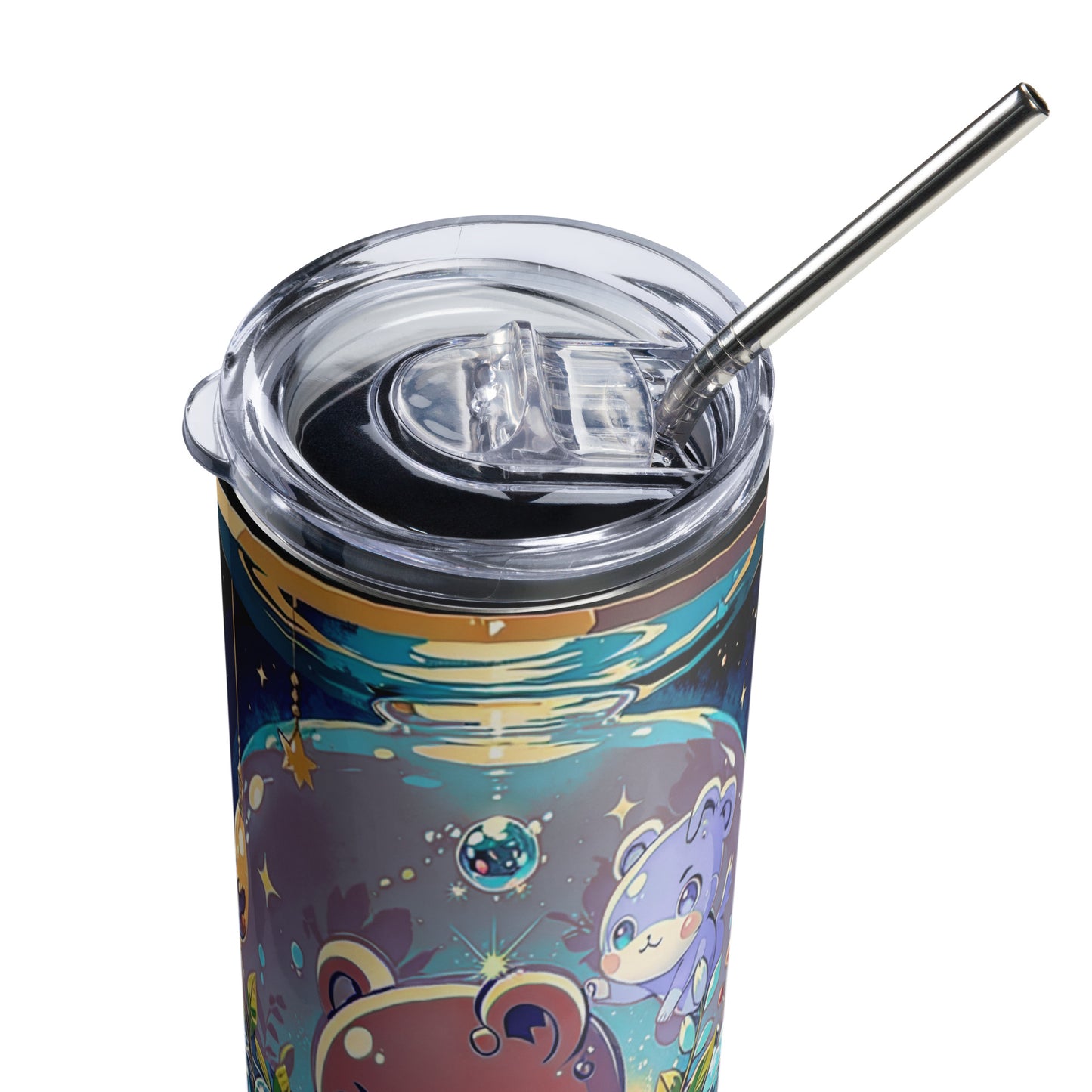 Stainless steel tumbler -  Magic Bear - Anime Illustration