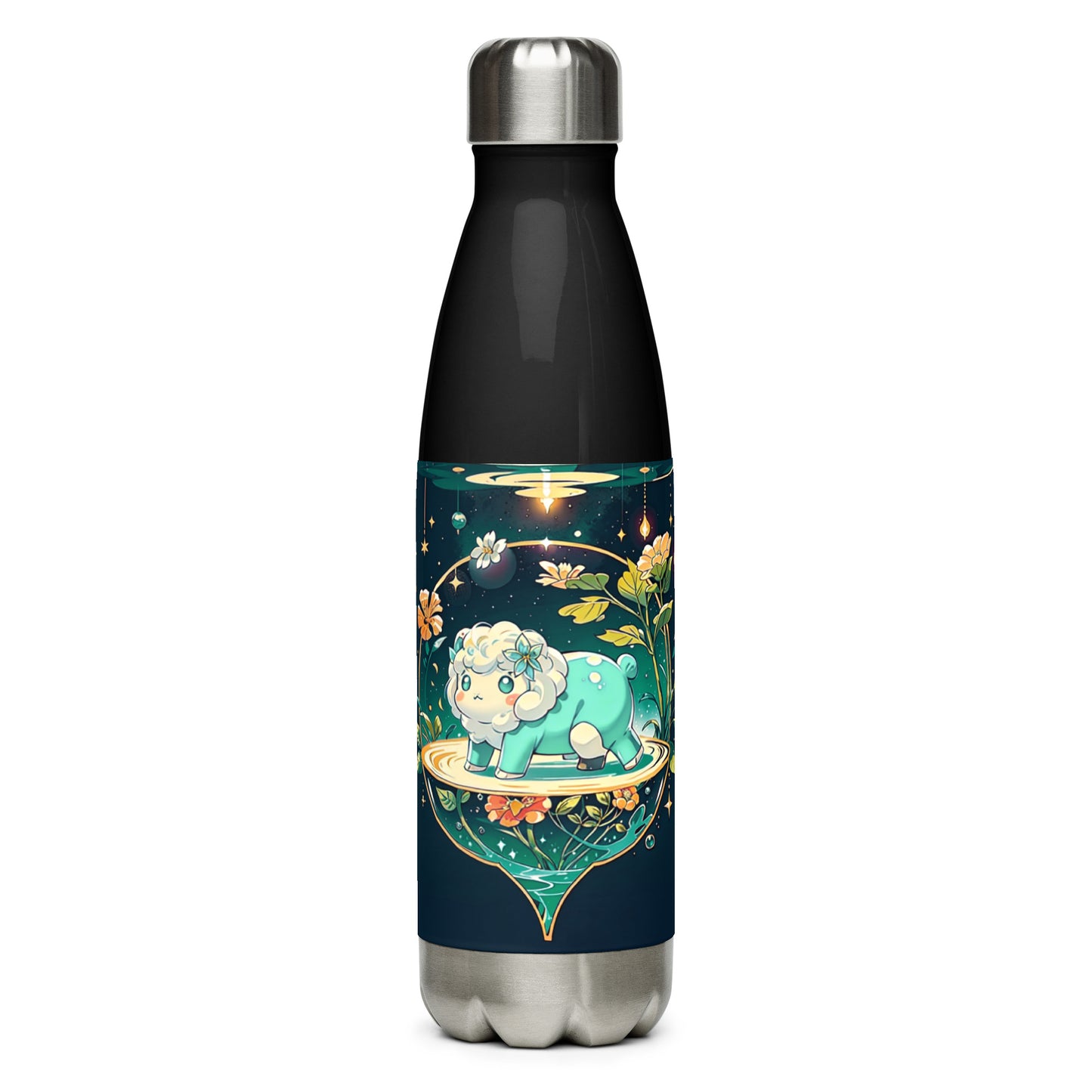 Stainless steel water bottle - Magic Sheep - Anime Illustration