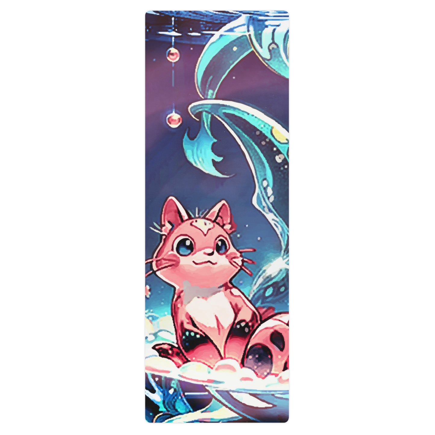 Yoga mat - Magical Cats in Vase - Anime Illustration